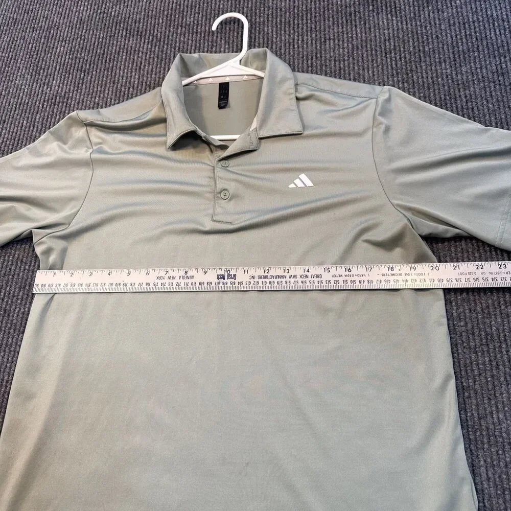 adidas Primegreen Polo Shirt Men's M Olive Green Polyester Golf HT1242 Used